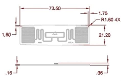 Alien Short RFID White Wet Inlay (ALN